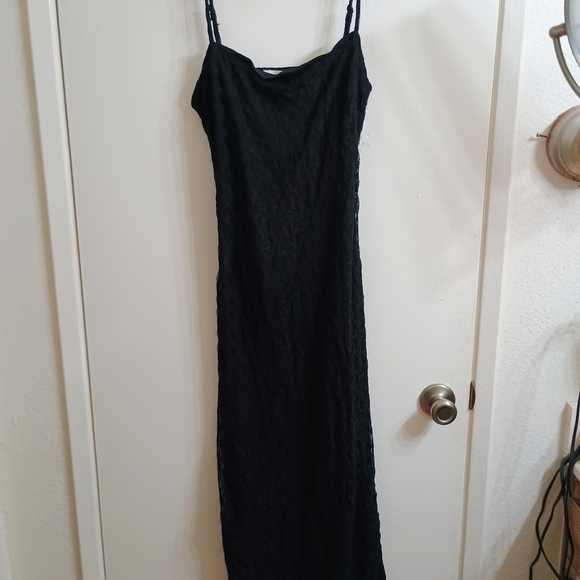 True & Co. Dresses & Skirts - True. Black Midi Lace Dress